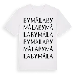 Bymåla ordlek t-shirt – ekologisk bomull t-shirt från Pinshirt