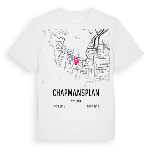Chapmansplan karta t-shirt – ekologisk bomull t-shirt från Pinshirt