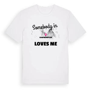 Någon i Chapmansplan älskar mig t-shirt – ekologisk bomull t-shirt från Pinshirt