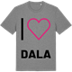 Mid Heather Gray t-shirt med Jag älskar Dala t-shirt stort tryck