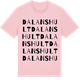 Pink Cotton t-shirt med Dalanshult ordlek t-shirt