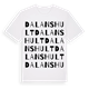 White t-shirt med Dalanshult ordlek t-shirt