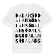 White t-shirt med Dalansö ordlek t-shirt