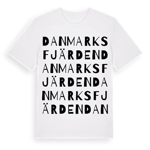 Danmarksfjärden ordlek t-shirt – ekologisk bomull t-shirt från Pinshirt
