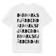 White t-shirt med Danmarksfjärden ordlek t-shirt