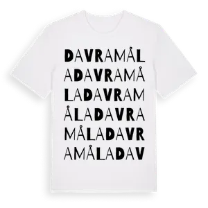 Davramåla ordlek t-shirt – ekologisk bomull t-shirt från Pinshirt