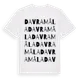 White t-shirt med Davramåla ordlek t-shirt