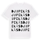 White t-shirt med Djupekås ordlek t-shirt