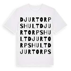 Djurtorpshult ordlek t-shirt – ekologisk bomull t-shirt från Pinshirt