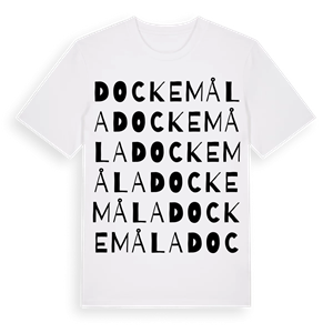 Dockemåla ordlek t-shirt – ekologisk bomull t-shirt från Pinshirt