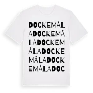 Dockemåla ordlek t-shirt – ekologisk bomull t-shirt från Pinshirt