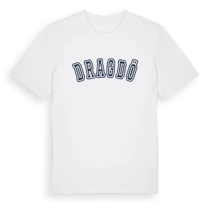 Dragdö college t-shirt – ekologisk bomull t-shirt från Pinshirt