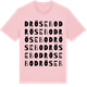 Pink Cotton t-shirt med Drösebo ordlek t-shirt