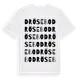 White t-shirt med Drösebo ordlek t-shirt