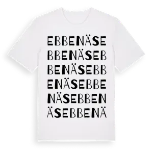 Ebbenäs ordlek t-shirt – ekologisk bomull t-shirt från Pinshirt