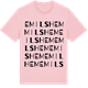 Pink Cotton t-shirt med Emilshem ordlek t-shirt