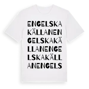 Engelska Källan ordlek t-shirt – ekologisk bomull t-shirt från Pinshirt