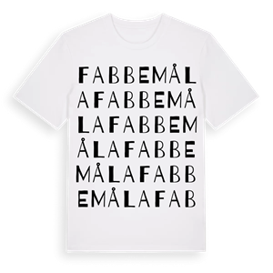 Fabbemåla ordlek t-shirt – ekologisk bomull t-shirt från Pinshirt