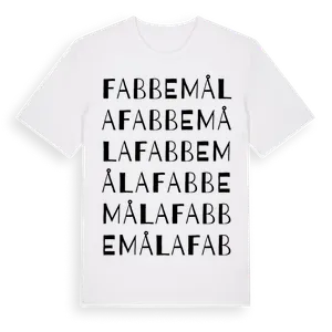 Fabbemåla ordlek t-shirt – ekologisk bomull t-shirt från Pinshirt