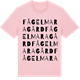 Pink Cotton t-shirt med Fågelmara gård ordlek t-shirt