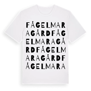 Fågelmara gård ordlek t-shirt – ekologisk bomull t-shirt från Pinshirt