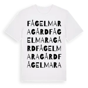 Fågelmara Gård ordlek t-shirt – ekologisk bomull t-shirt från Pinshirt