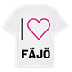 Jag älskar Fäjö t-shirt stort tryck