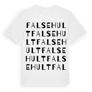 Falsehult ordlek t-shirt – ekologisk bomull t-shirt från Pinshirt