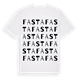 White t-shirt med Fasta ordlek t-shirt