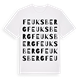 White t-shirt med Feuks berg ordlek t-shirt