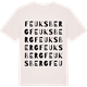 Vintage White t-shirt med Feuks berg ordlek t-shirt