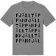 Mid Heather Gray t-shirt med Fjälltäppan ordlek t-shirt