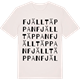 Vintage White t-shirt med Fjälltäppan ordlek t-shirt