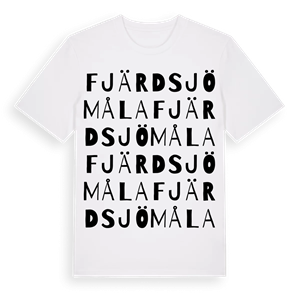 Fjärdsjömåla ordlek t-shirt – ekologisk bomull t-shirt från Pinshirt