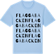 Blue Soul t-shirt med Flaggabacken ordlek t-shirt