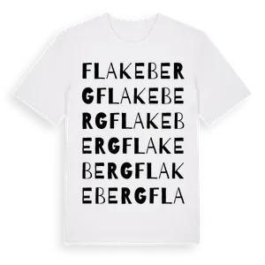 Flakeberg ordlek t-shirt – ekologisk bomull t-shirt från Pinshirt