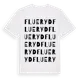 White t-shirt med Flueryd ordlek t-shirt