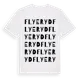 White t-shirt med Flyeryd ordlek t-shirt