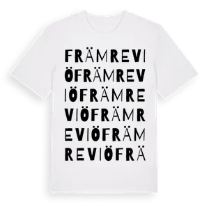 Främre Viö ordlek t-shirt – ekologisk bomull t-shirt från Pinshirt