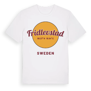 Fridlevstad cirkel t-shirt – ekologisk bomull t-shirt från Pinshirt