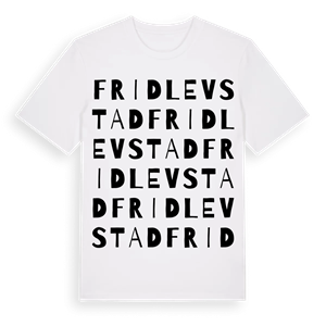 Fridlevstad ordlek t-shirt – ekologisk bomull t-shirt från Pinshirt