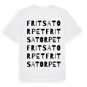 Fritsatorpet ordlek t-shirt – ekologisk bomull t-shirt från Pinshirt