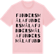 Pink Cotton t-shirt med Fundersmåla ordlek t-shirt