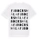 White t-shirt med Fundersmåla ordlek t-shirt