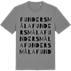 Mid Heather Gray t-shirt med Fundersmåla ordlek t-shirt