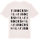 Vintage White t-shirt med Fundersmåla ordlek t-shirt