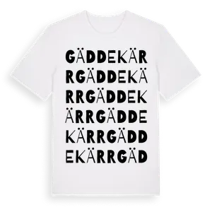 Gäddekärr ordlek t-shirt – ekologisk bomull t-shirt från Pinshirt