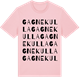 Pink Cotton t-shirt med Gagnekulla ordlek t-shirt
