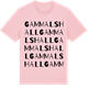 Pink Cotton t-shirt med Gammalshall ordlek t-shirt