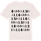 Vintage White t-shirt med Gammalshall ordlek t-shirt